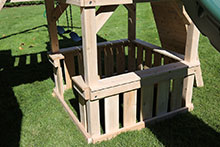 Lower swing set walls. 